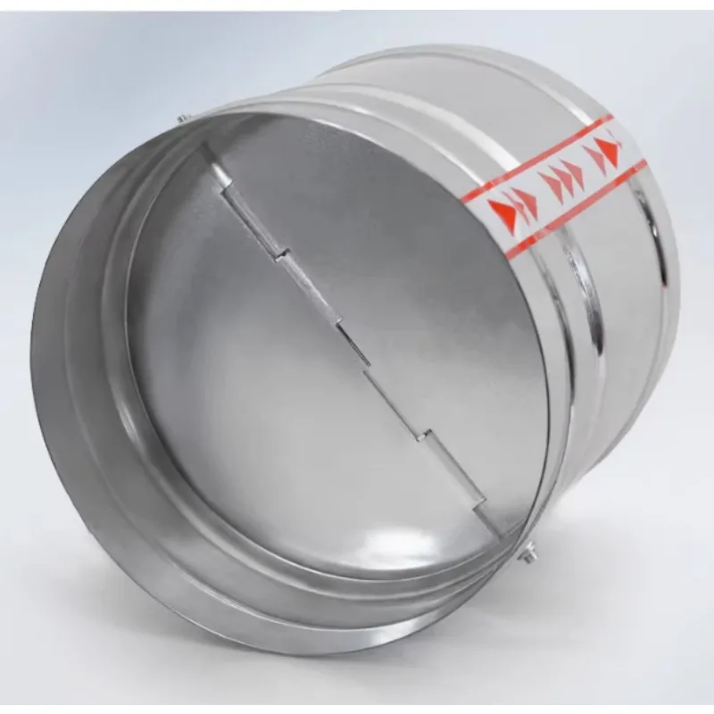 Round Air Duct Check Valve Airtight Valve Spring Return Stop Damper 76-350mm 1PC 201 Stainless steel/galvanized for Ventilation