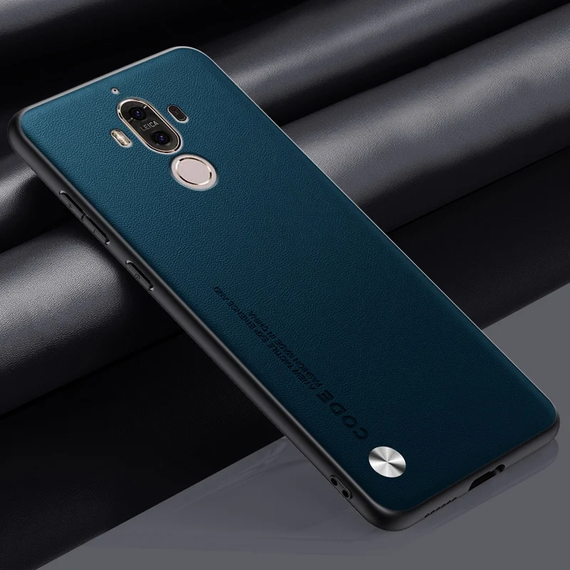 Luxury PU Leather Shockproof Phone Case with Matte Silicone Back Cover and Full Protection