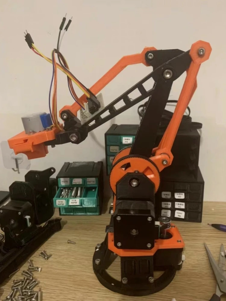 High Precision 4 Dof Stepper Robot Arm for Raspberry For Arduino 2560 Robot Kit 3D Printing CNC Motor Robotic Arm Stepper Claw