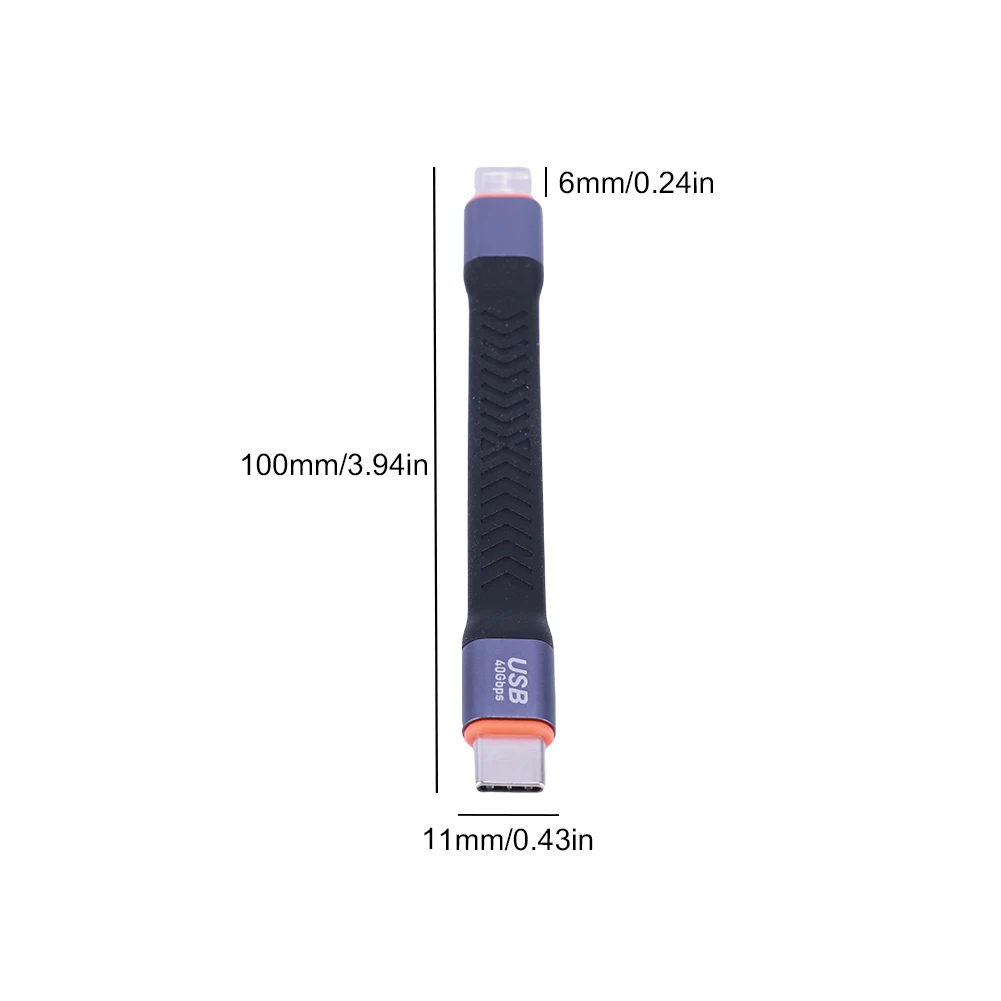 PD100W USB C To Type C Short Cable 20V 5A USB3.2 USB Type C To Type-C Cable Gen 2 40Gbps Fast Charging USB Short Data Cable Cord