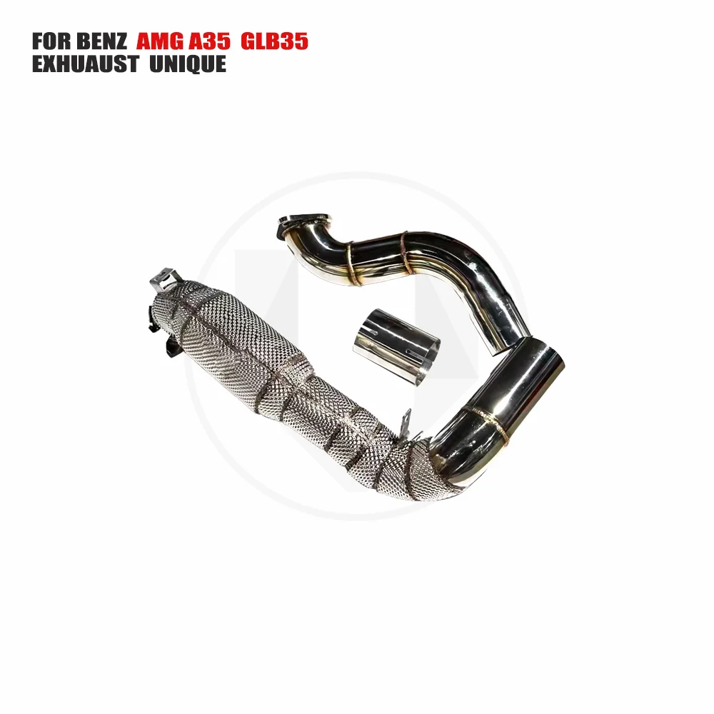 

UNIQUE Exhaust System High Flow Performance Downpipe for Mercedes-Benz AMG CLA180 2014-2019 With Catalytic Converter Header