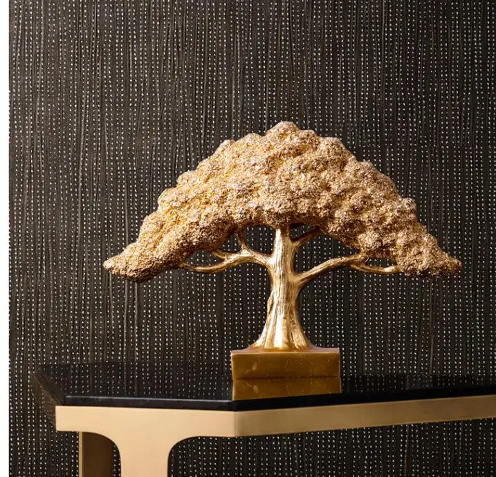 

Простое Современное украшение из смолы в виде дерева удачи аксессуары для домашней гостиной украшение для офиса настольное украшение поделки открытые подарки