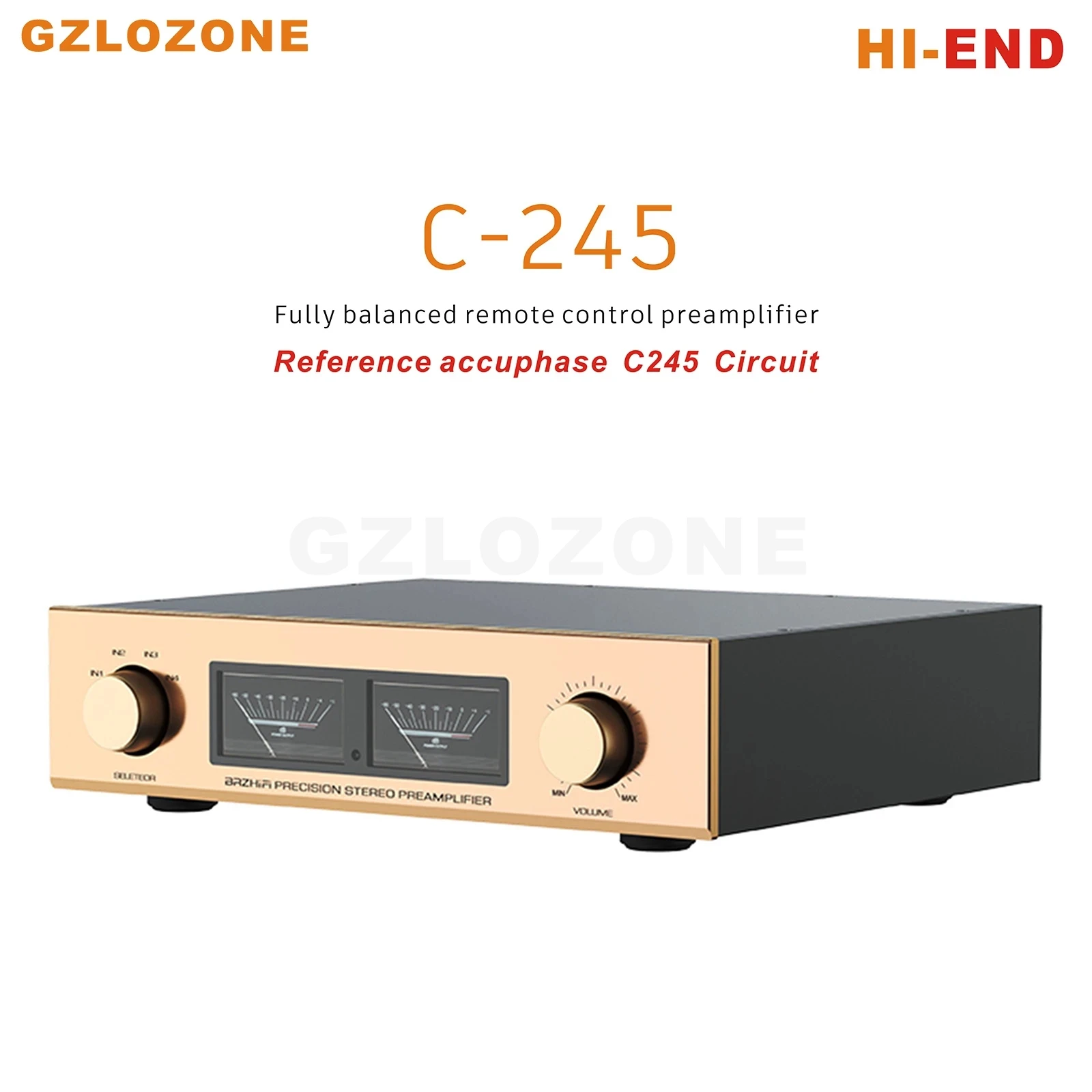 

HI-END C-245 Fully balanced remote control preamplifier Reference Accuphase C245 Circuit With VU meter head