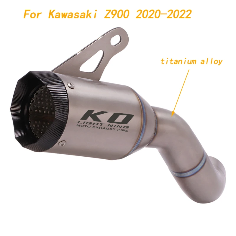 

Escape Motorcycle Mid Link Pipe And Exhaust Muffler Titanium Alloy Exhaust System For Kawasaki Z900 2020-2022