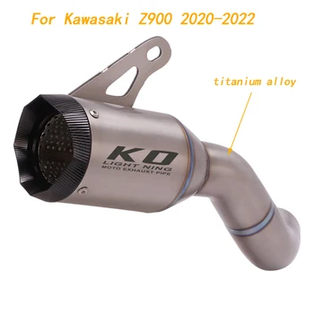 Escape Motorcycle Mid Link Pipe And Exhaust Muffler Titanium Alloy Exhaust System For Kawasaki Z900 2020-2022
