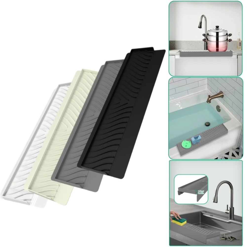 Silicone Kitchen Sink Edge Protector Bathtub Splash Guard Countertop Protector For Home Power Hand Tools Accessories