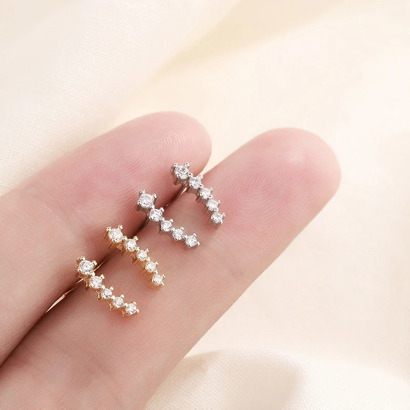 

New Fashion Female's Earrings Gentleness Earrings Western Style Nice-looking Contracted Zircon Cute Earrings Ear Stud