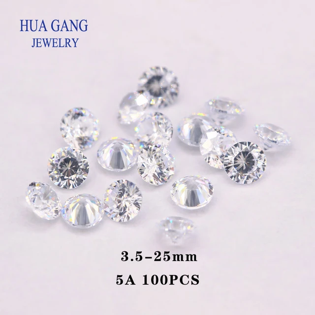 JIANGYUANGEMS 1000PCS 1.5MM 5A Round Machine Cut White Cubic Zirconia Stone  Loose CZ Stones (1.5mm) : : Jewellery