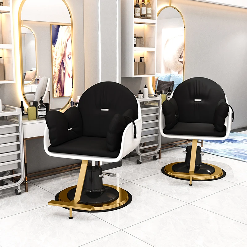 

Barbershop Swivel Lift Perm Barber Chair Hair Dyeing Hairdressing Simple Barber Chair Silla De Barbería Salon Furniture HYBC