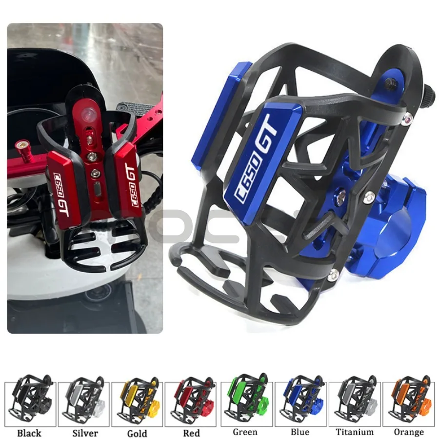 Motorcycle Accessory CNC Drink Water Bottle Cage Cup Holder Universal For BMW C600 SPORT C650GT C 650 GT Supplies Objects Mount for bmw c400gt c400x c 400 gt x c650gt c 650 gt motorcycle accessories brake lever ramp slope parking brake stop auxiliary lock