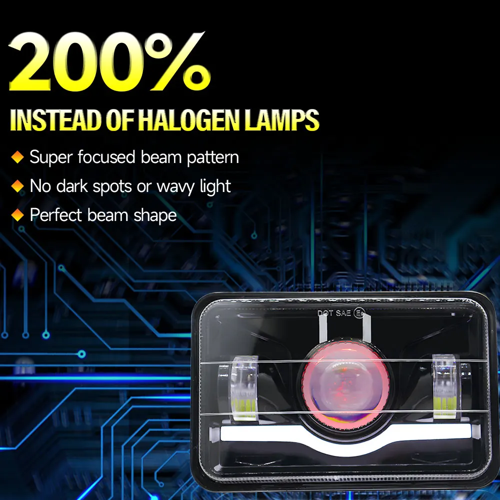 4x6 LED Headlight - Premium LED Headlamp