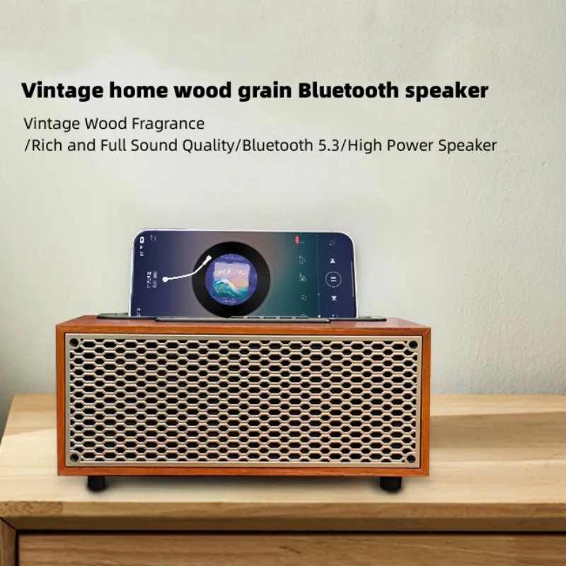 Bluetooth Speaker Retro TWS Wireless Home Subwoofer Remote Sound System Portable Home Theater