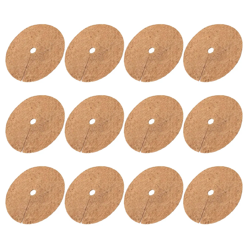 

12 Pcs Plant Flower Pot Coir Mat Vegetables Coco Ring Tree Rings Breathable Mulch Round Mats Crafts
