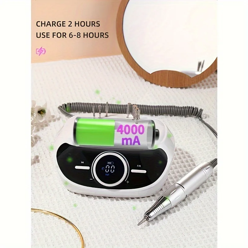 Professional Nail Drill 35000 RPM Nail Drill for Pedicure Manicure Machine Nail Art Salon Tools Nail Art Salon Manicure Machine 3