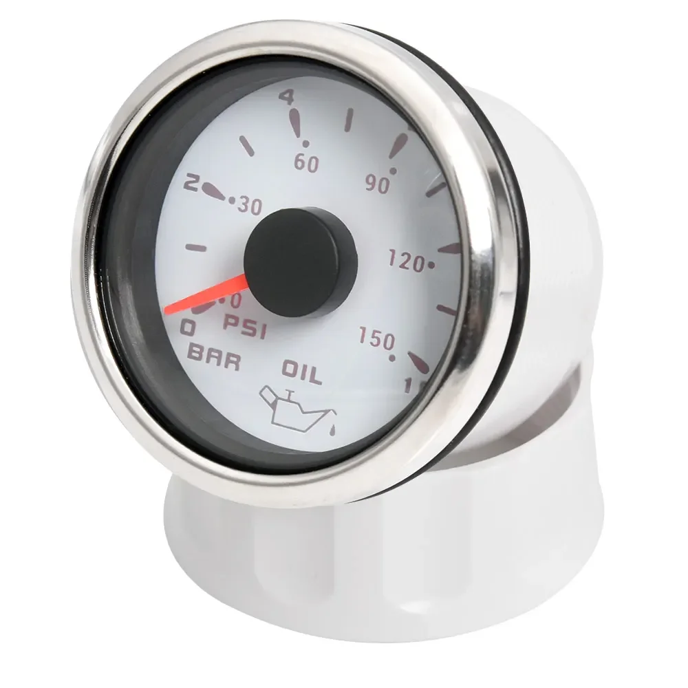 7 Color Light 52MM Pointer Oil Press Meter 0~10 Bar 0~150 PSI Oil Pressure Gauge
