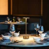 LED Cordless Table Lamp Dimmable Bedside Lamp Restaurant Atmosphere Lighting for Indoor and Outdoor Metallic Black 3