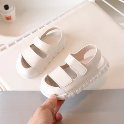 Children's Summer Beach Sandals - Fashionable, Toes - Covered, Anti - Kick, Soft Comfort for Kids (XZ - 2155WHITE)