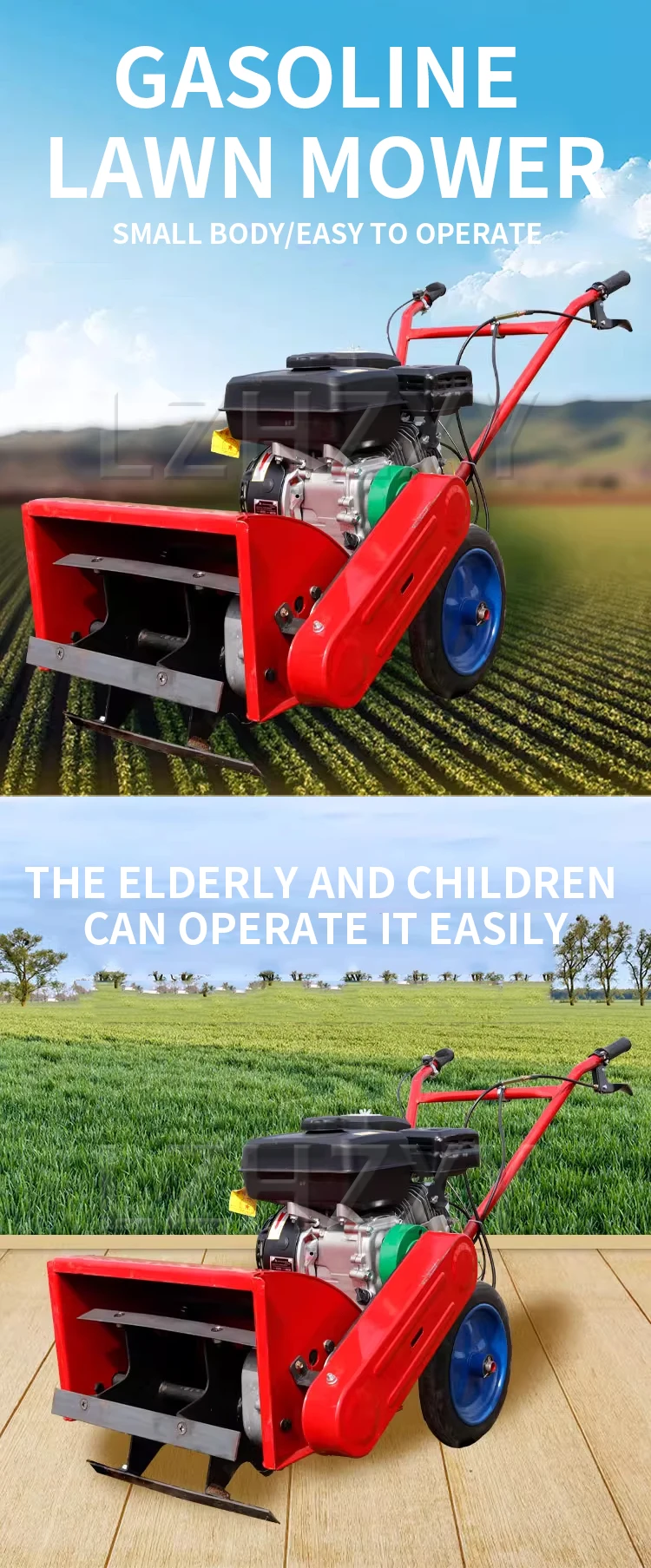 Multifunctional weeder Small household agricultural push weeder ditching micro-t