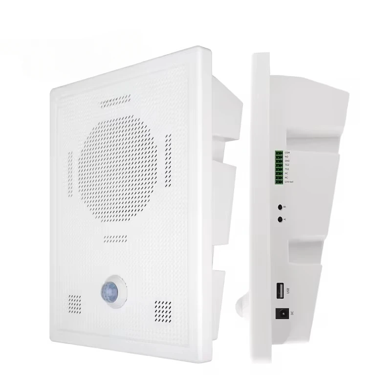 

Professional High Decibel 110DB Sound Alarm Indoor PIR Motion Sensor Audio Warning Siren Speaker with USB Change Mp3 Audio