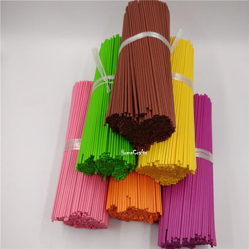 Colored Fiber Rattan Sticks Reed Diffuser Sticks 100pcs For Home Decoration Air Freshener