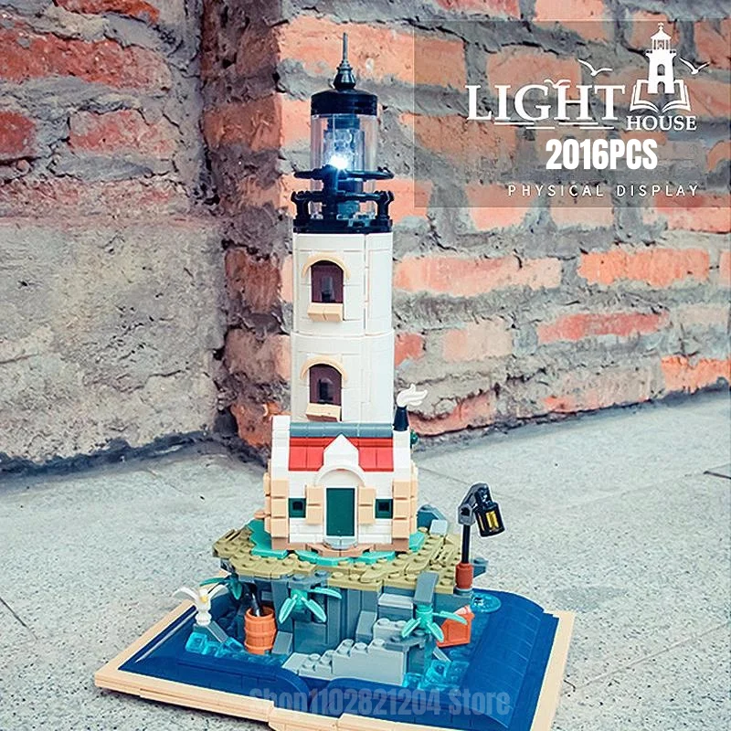 2016Pcs Moc Mini Lighthouse Building Blocks Fit 21335 Mattoni Assemblati Giocattoli Per Bambini Regali Di Natale