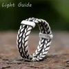NEW Vintage Weave Viking Symbols Stainless Steel Mens Women Rings Simple for Girl Boyfriend Jewelry Creativity