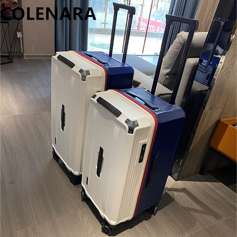 대형캐리어 COLENARA 롤링 여행 가방 ABS + PC 체크 수하물, 대용량 두꺼운 트롤리 케이스, 여성용 수하물, 22 인치, 26 인치, 28 인치, 30 인치, 32 인치, 34 인치