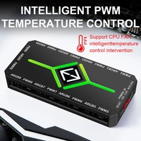 Многопортовый 3 в 1 ШИМ-магнитный разветвитель вентилятора ARGB для ПК с дистанционным управлением, поддерживает 9 вентиляторов и индивидуальным освещением — изображение 2