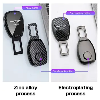 Prolunga per Cintura di Sicurezza Auto per Genesis G80 GV70 GV80 GV60 G70 Essentia Neolun G90 GV90 X, Clip di Estensione Fibbia Cintura di Sicurezza in Metallo