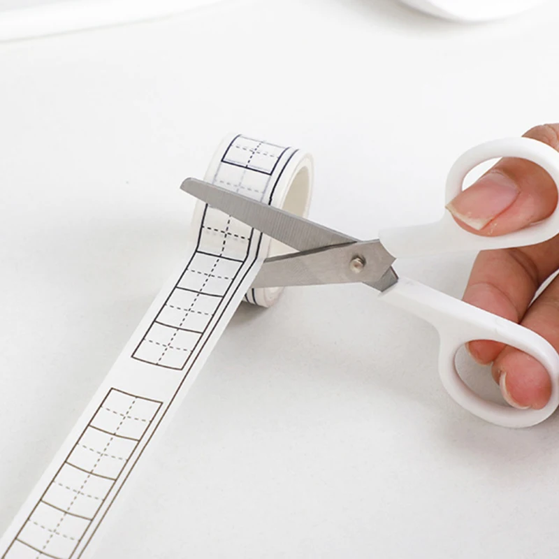 White Portable Stainless Steel Safety Scissors for Kids & Students 3