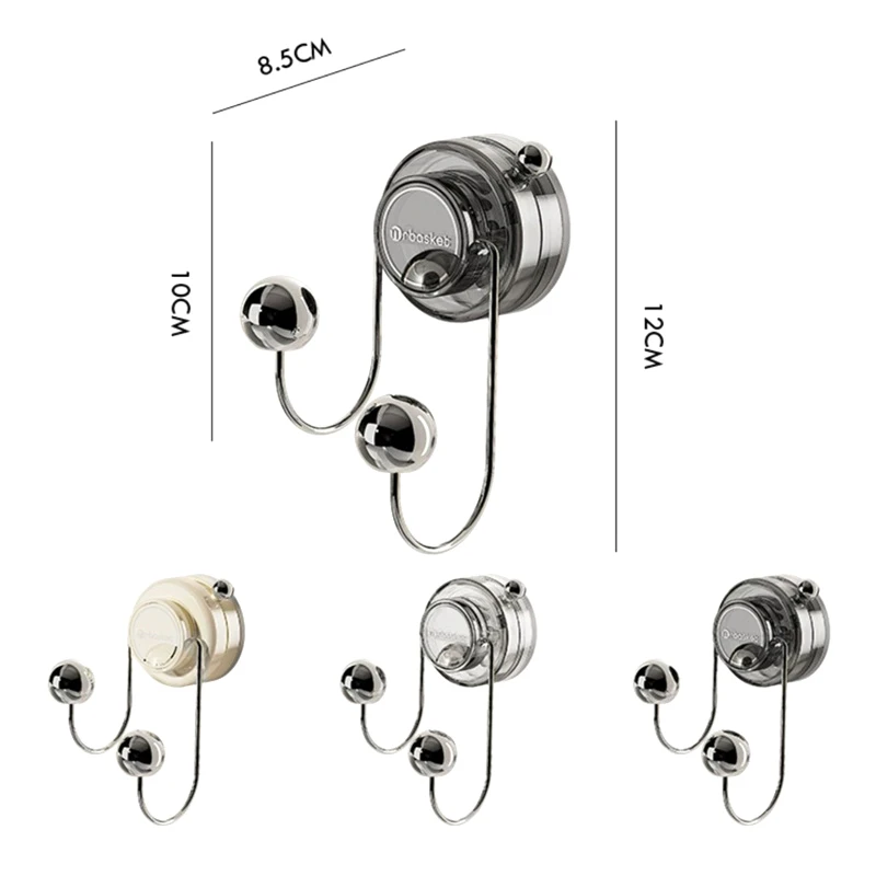 Home Multi-functional No-punch Hook Light Luxury Bathroom Porch Coat Hook Creative Wall Hanging Storage Rack Organizer