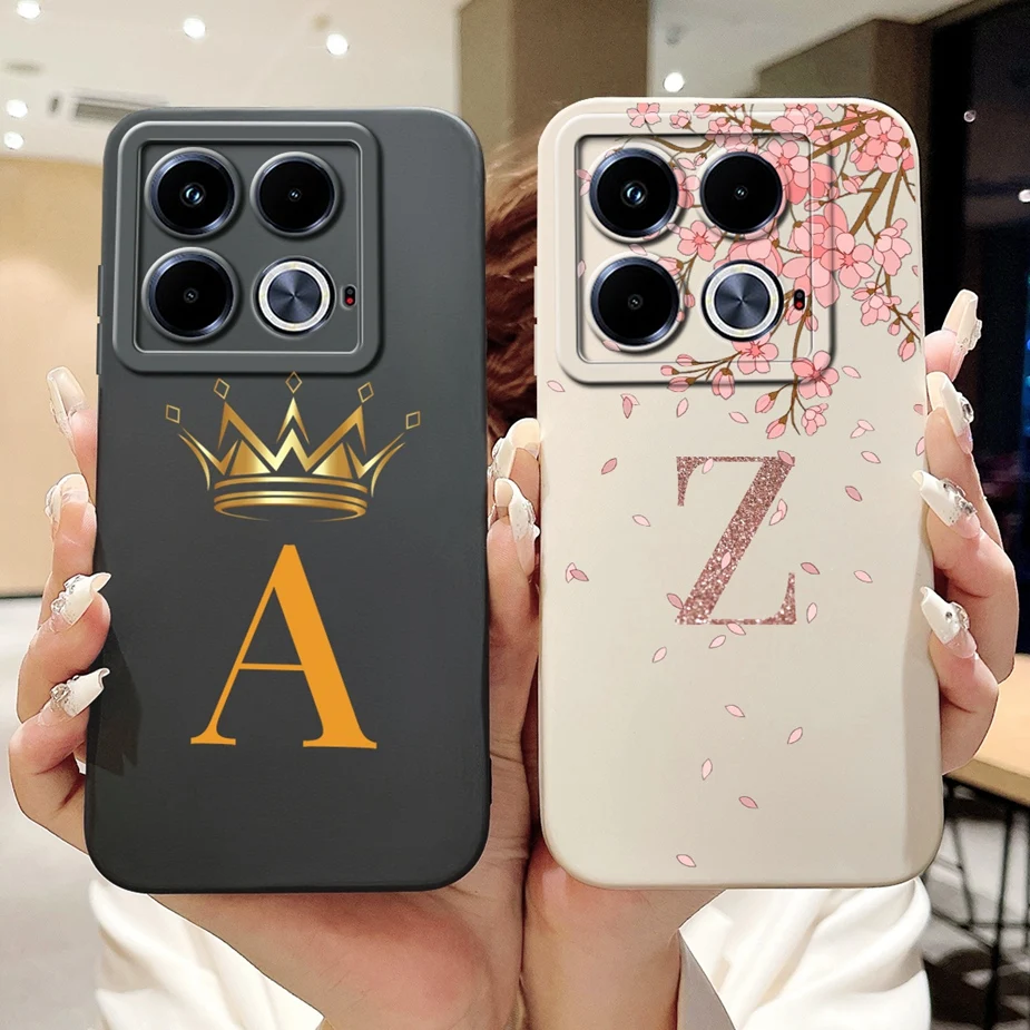 Chic Crown Letter Soft TPU Phone Case - Enhanced Protection and Style