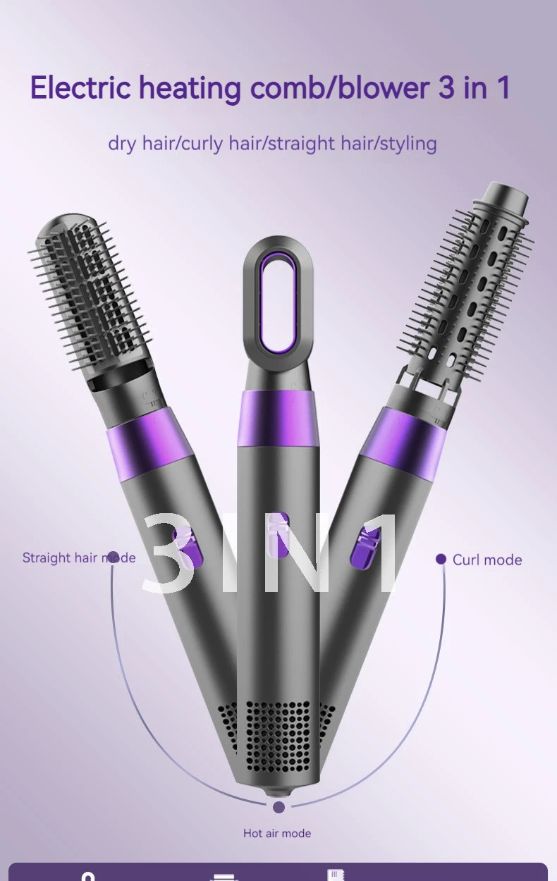 Description Picture 5 of itemIconic Brand Mijia 5 in 1 Hair Dryer Hot Air Comb Wet & Dry Curling Iron Automatic Hair Styling Comb Dryer And Straightening Brush