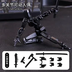 Dynamic Shapeshift Robot & Mannequin Character with Dog Figures - Interactive Toys for Kids' Imaginative Play (Black)