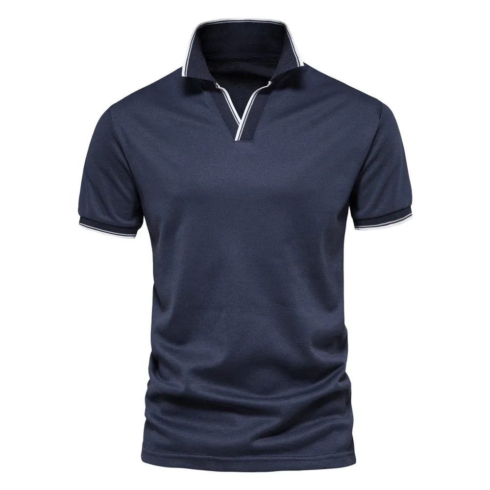 

Men's Summer Fashion Polo Shirts for Men Solid Color Short Sleeve Classic Blouse High Quality Luxury Polo Shirt Men Clothing