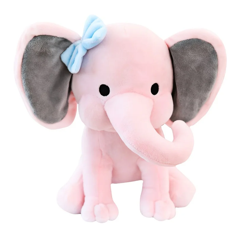 1pc Comfort Sleeping Elephant Doll Pink Grey Elephant Plush Toy for Children, Birthday Gifts, Holiday Gifts