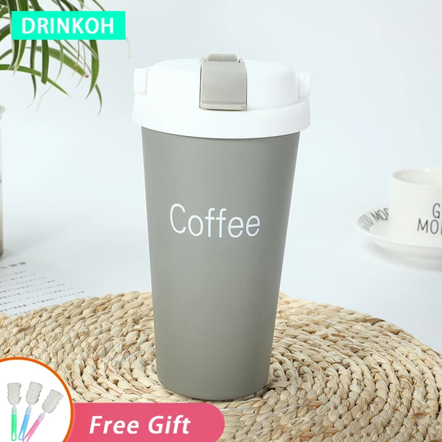 500ml Insulated Coffee Mug Tumbler with Lid and Straw Travel Mug