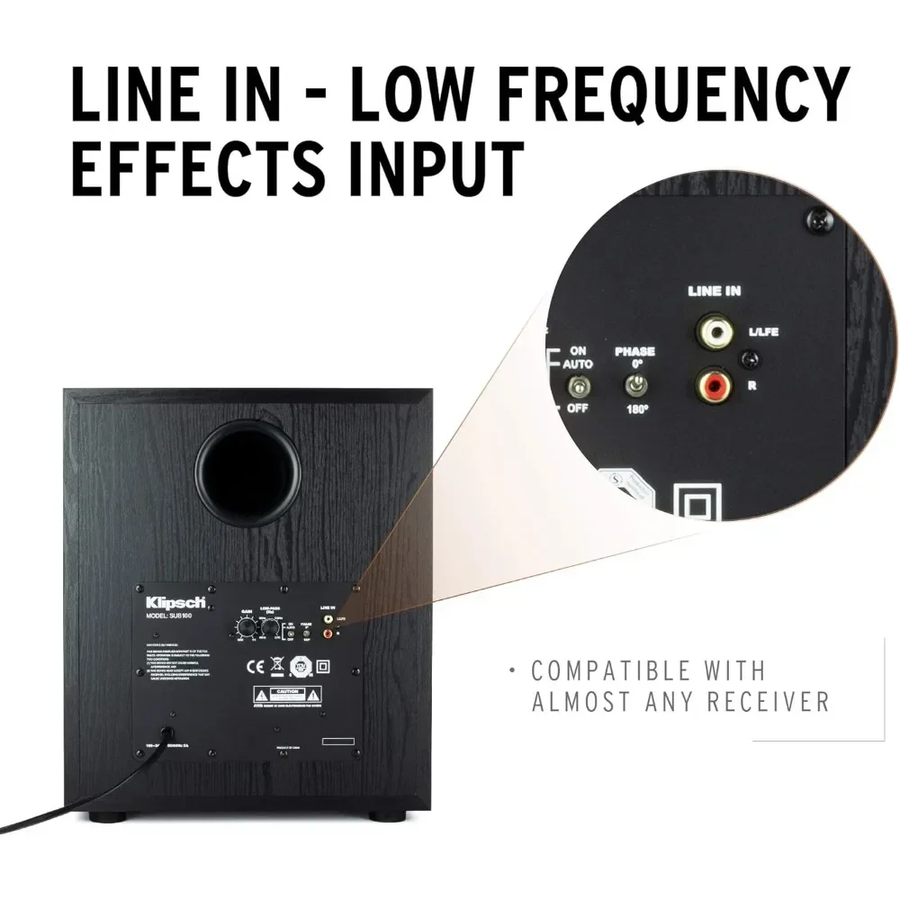 -New-Synergy Black Label Sub-100 10” Front-Firing Subwoofer with 150 Watts of continuous power, 300 watts of Dynamic Power, a