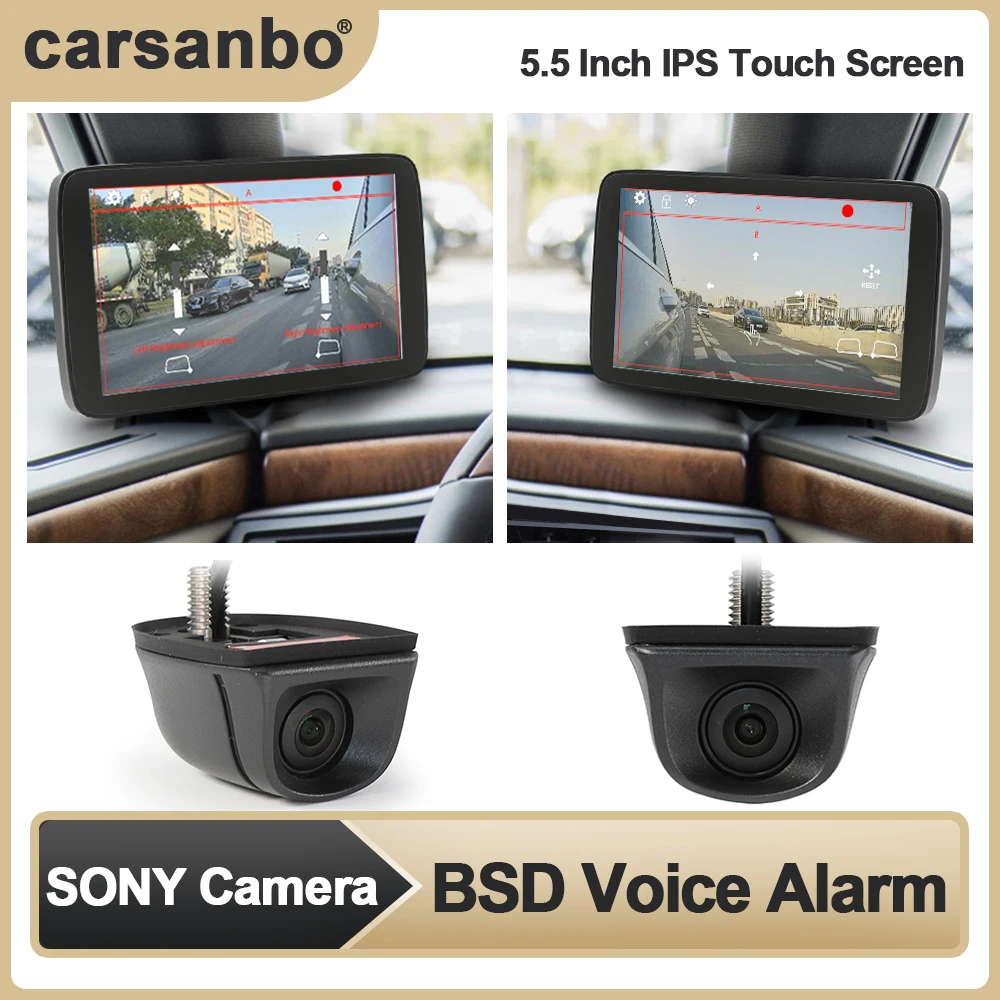 55InchCarDisplayDigitalSideMirrorCameraProSystemwithDVRBSD