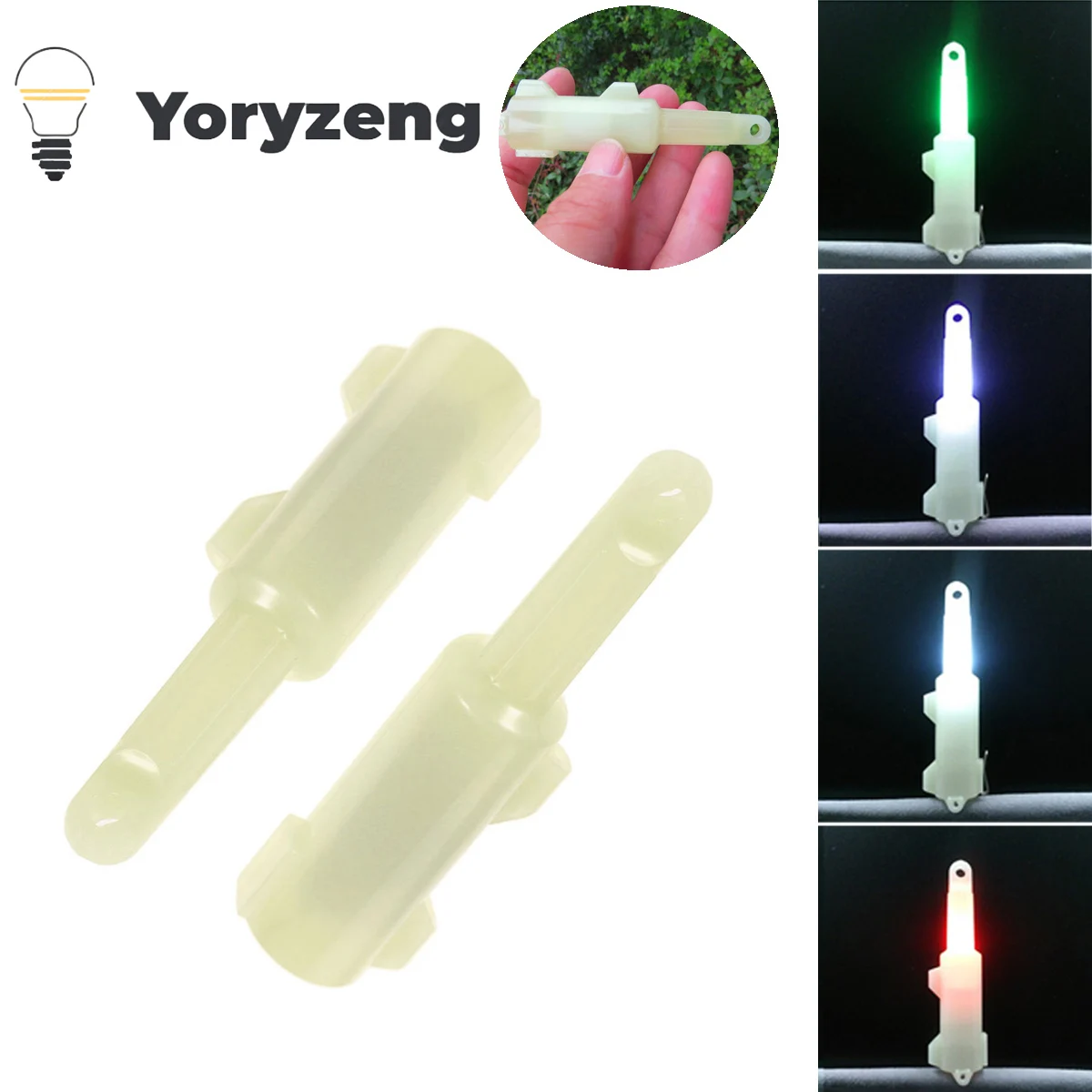 2Pcs Underwater Deep Drop LED Fishing Light Attraction Lamp Full Luminous Lure Tool Lights Baits Red Blue Green Blue Flash Mode