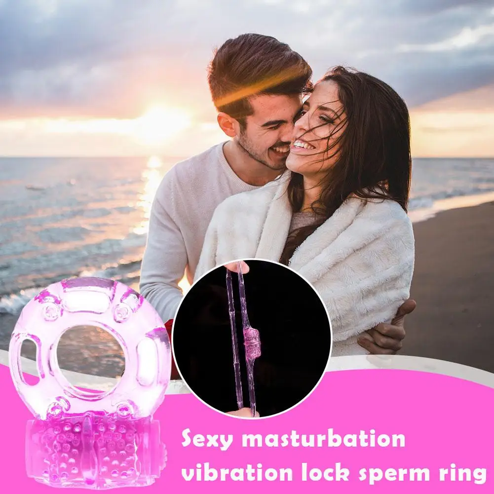 Locking ring Erotic masturbation vibration Crystal butterfly Vibrating ring Male adult products Sex toy