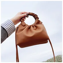 

Dumpling-shaped Shoulder Bag Handbag For Women Fold Crossbody Bag Retro Solid Color Small Tote Handbag Lady Travel Bag 2022