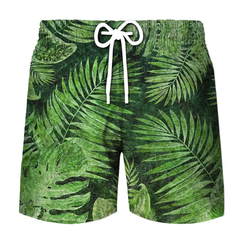 

Leaf Graphic Beach Shorts Pants Men 3D Printed Surfing Board Shorts Summer Hawaii Swimsuit Swim Trunks Cool Ice Shorts Clothing
