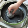 6PCs Stainless Steel Sponges Scrubbing Scouring Pad Steel Wire Ball Scrubbers 5