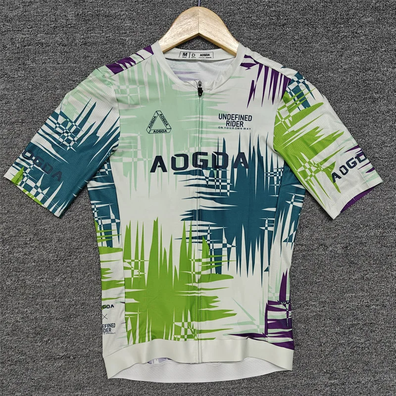 Aogda Pro Aero Cycling Clothing Men Short Milk Silk Sleeve Bike Jersey Breathable and Fast Drying