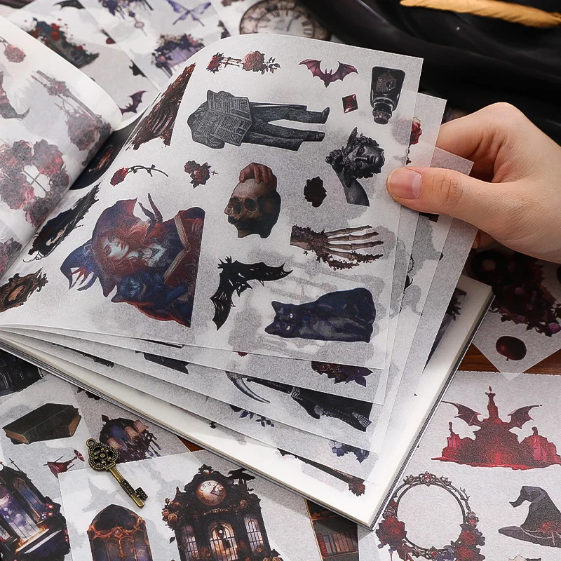 50 pcs Large size Material Paper Sticker Sets Diy junk journal Hand made Planner Collage material Scrapbook Supplies