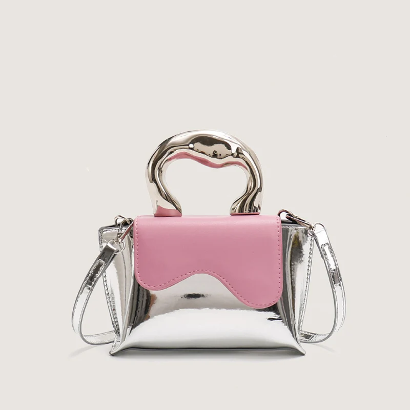 

Women's Bag 2023 New Genie Bag Small Design Metal Handbag Simple and Versatile Crossbody Shoulder Bag
