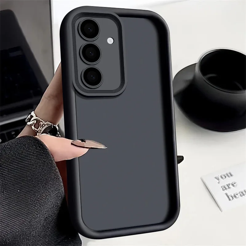 Shockproof Solid Color Silicone Back Cover - Soft TPU Case