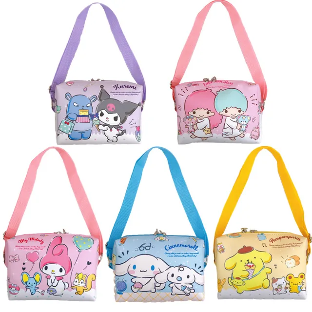 Kawaii Sanrios Anime Kuromi My Melody Cinnamoroll PU Bag Shoulder Bag Cute Coin Purse Messenger Bag Storage Bag Girls Gift 1