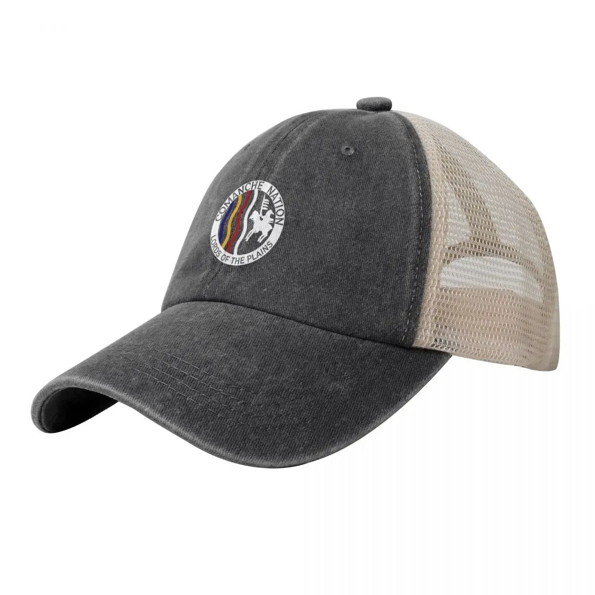 

Comanche Nation Seal Cowboy Mesh Baseball Cap Vintage western Hat Female Men's